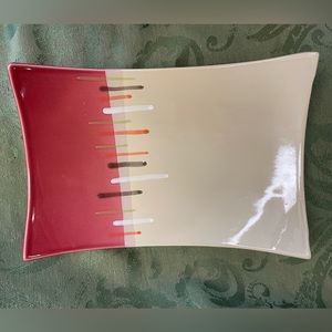 60s vibe boho cottagecore ceramic platter. Great condition, no chips or cracks.